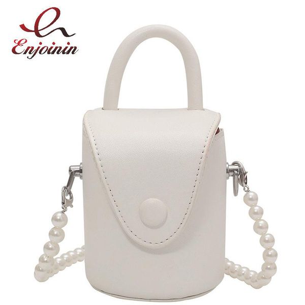 

evening bags mini bucket design pearl chain shoulder bag for concise woman and fashion purse girly party clutch cross body
