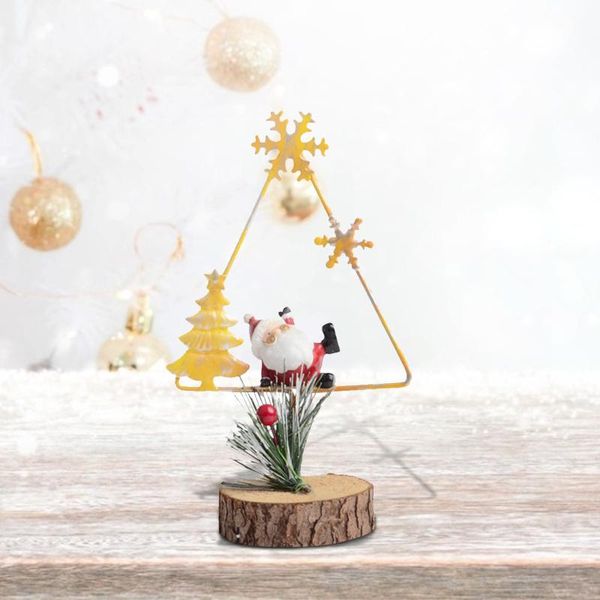 

decorative objects & figurines xmas retro old iron ornaments tripod q santa claus decoration of christmas series home decor navidad year 202