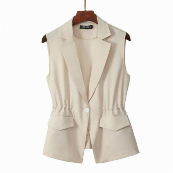 

women's vests m-4xl ol fashion women suit vest style elastic waist slim elegant office big size female black white jackets waistcoat