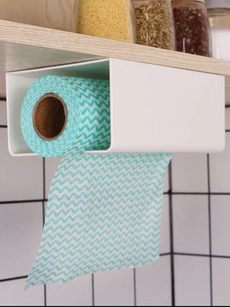 

tissue boxes & napkins 1pc creative paste wall-mounted bathroom paper towel rack kitchen storage box toilet napkin