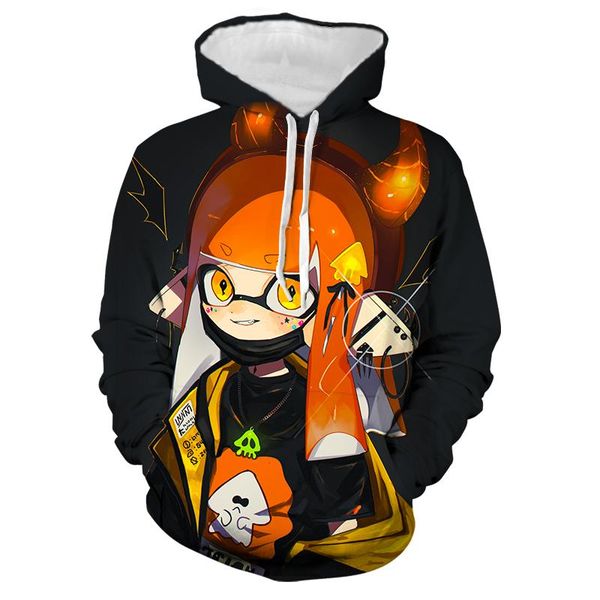 

spring and autumn 3d printing cartoon anime hoodie men's fashion casual sports children's harajuku pullover hoodies & sweatshirts, Black