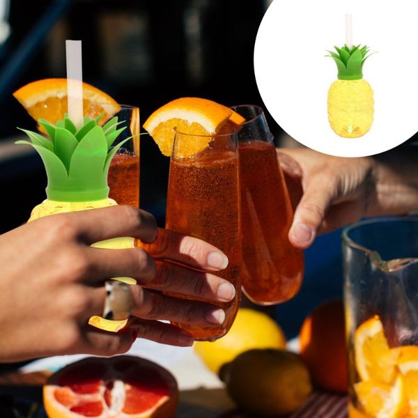 

mugs 1 set 3pcs creative beverage cups with lamp luminous pineapple