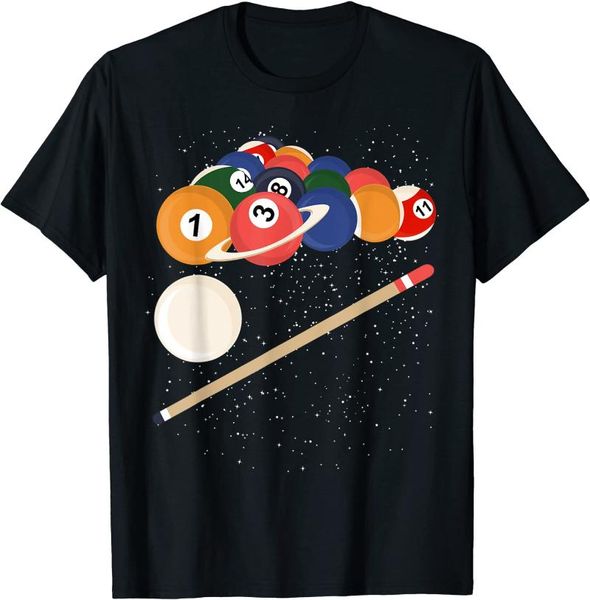 

men's t-shirts pool billiard t-shirt space for men gift, White;black