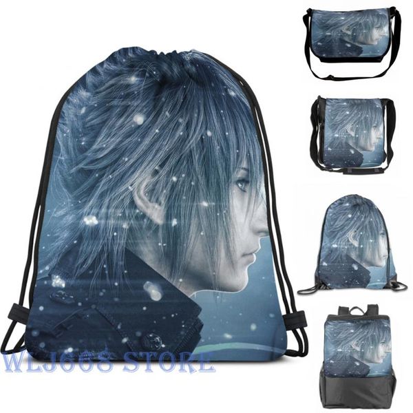 

backpack funny graphic print shoulder bags women noctis final fantasy xv single travel for men gym bag