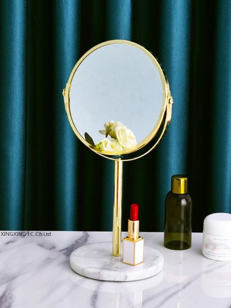 

mirrors creative marble texture makeup mirror deskprincess home decoration ornaments hd large double-sided beauty