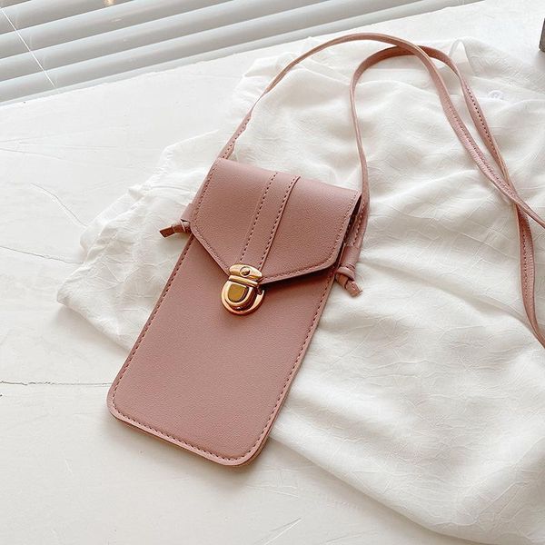 

evening bags women single shoulder pink retro bag pu fabric flap clasp cover mobile phone comfortable straps