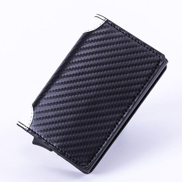 

card holders holder case rifd stainless steel aluminum anti-theft anti-degaussing, Brown;gray