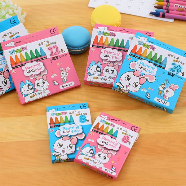 

pens painting graffiti oil painting stick children's 8 12 color crayon kindergarten june 1 stationery prize, Black;red