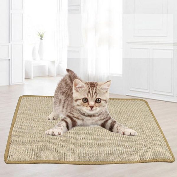 

cat beds & furniture 30*40cm natural sisal scratching board pet floor rug sleeping mat carpet pad toy supplies