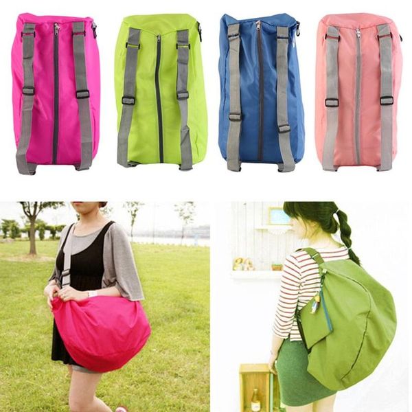 

foldable polyester shoulder bag multifunctional backpack practical beach travel knapsack durable mountaining storage bags