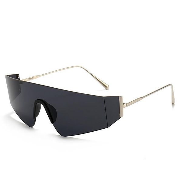 

sunglasses metal rimless european and american fashion personality conjoined glasses, White;black