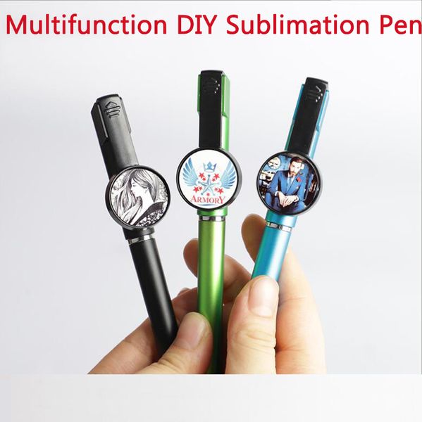 

3 in 1 sublimation gel pen personalized touch screen stylus blank diy ballpoint pens with mobile phone holder