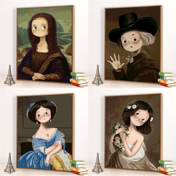 

paintings famous cartoon painting by numbers for adults kits hand painted decor drawing canvas diy oil coloring paint picture
