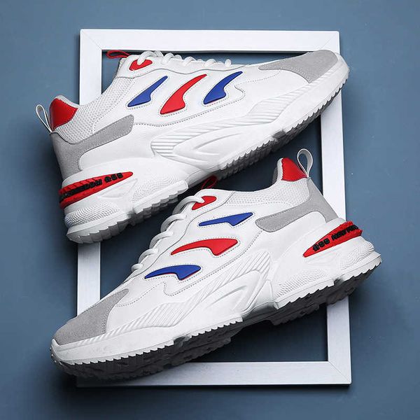 

2021 men's autumn injection molding shoes low front lace up mesh round head casual grey dad