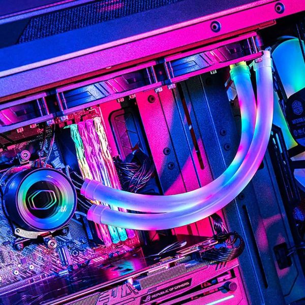 

fans & coolings cooler master a1-12mm/10mm water cpu raditor cooling tube argb sync diy decorate cover luminous sleeve kit