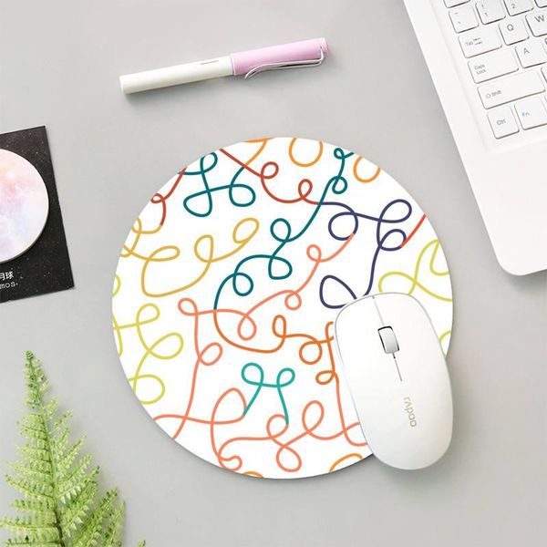 

mouse pads & wrist rests vintage cool hand drawn doodle lines comfort round mat gaming mousepad computer pad gamer play mats