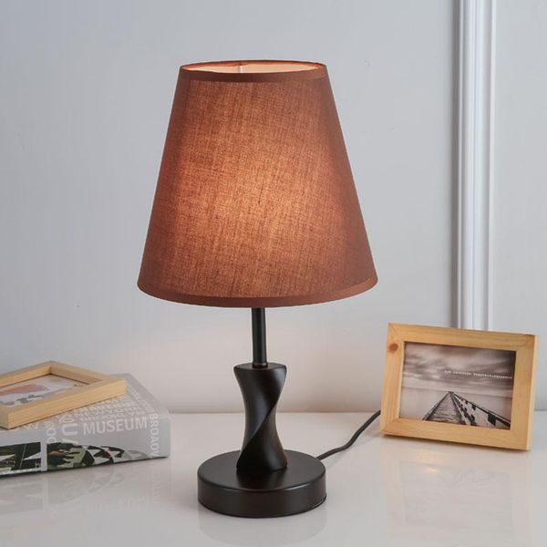 

table lamps bedroom bedside warm light baby feeding eye fabric solid wood small lamp