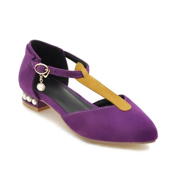 

dress shoes big size pointed decorative summer flat ladies women woman, Black