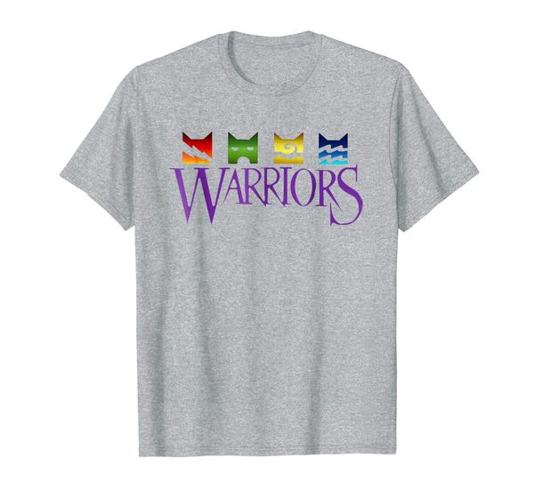

warriors cats logo funny t-shirt, White;black