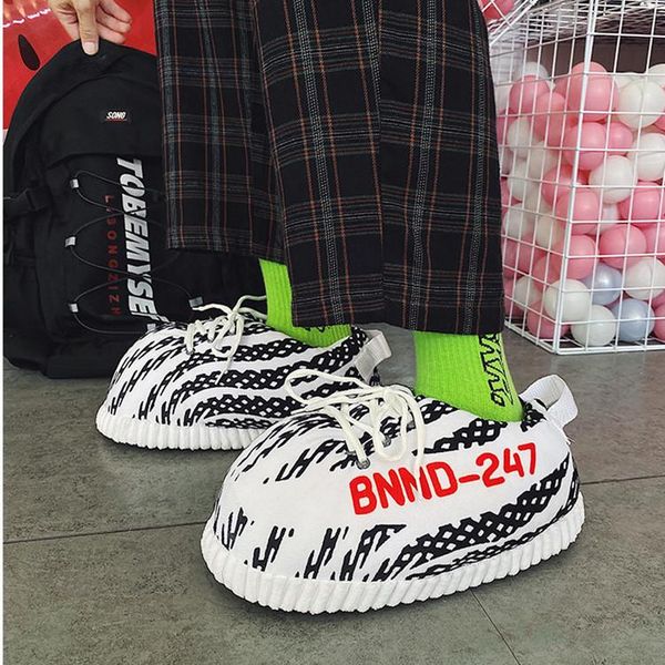 

gifts winter glowing home slippers women house indoor warm reflective shoes woman banquet flash sneakers, Black