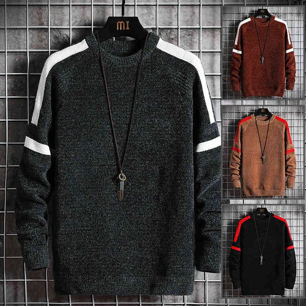 

fashion sweater men's t-shirt chenille round neck pullover thickened loose fit for men, White;black