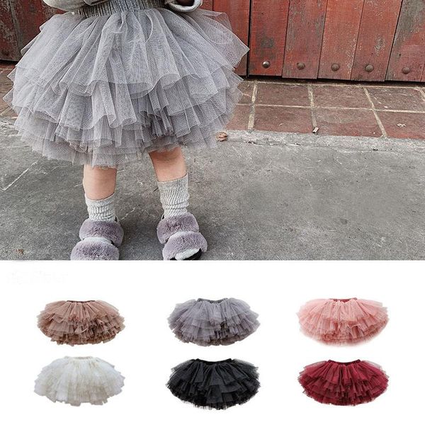 

skirts fashion girls tutu fluffy skirt princess ballet dance mesh toddler kids cake cute born baby clothes, Blue