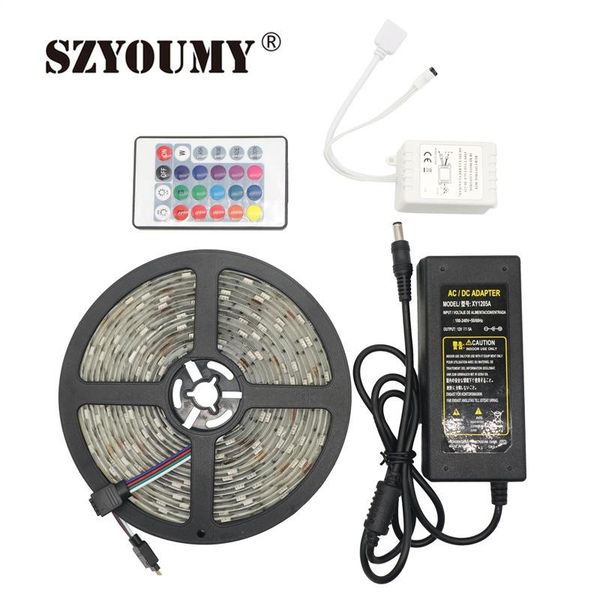 

strip waterproof 5m 150leds smd +24key remote controller + 12v 3a power adapter outdoor diode tape strips led