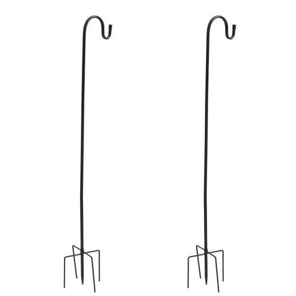 

hooks & rails 2pcs creative lantern shepherd outdoor ground for yard black