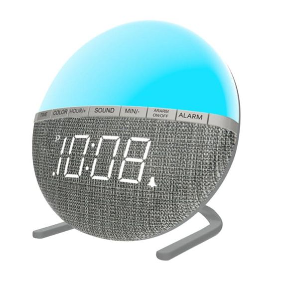 

other clocks & accessories 1pc unique home alarm clock luminous waking chic night light grey