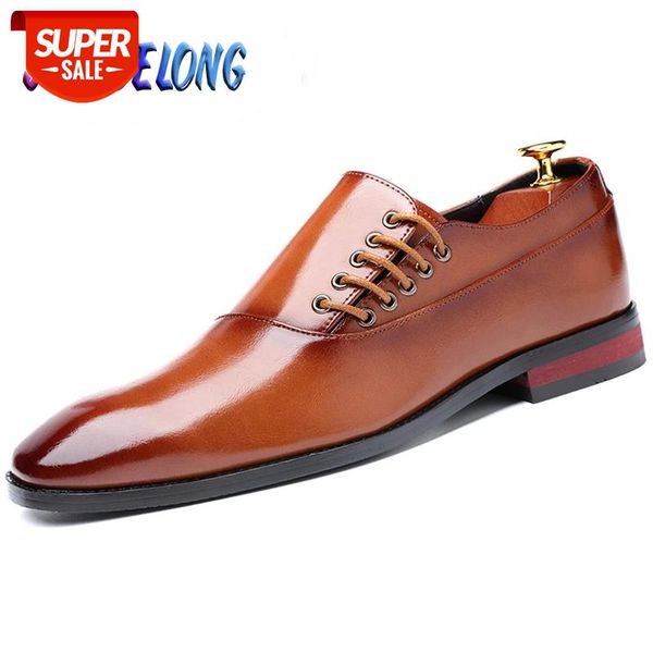 

brand men business dress shoes classic men formal pointed leather shoes retro fashion male oxford wedding party big size #ah4z