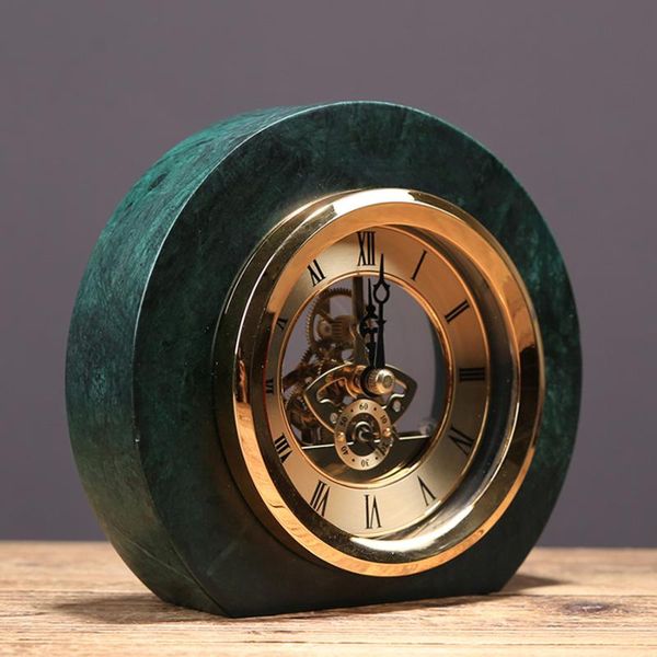 

desk & table clocks nordic marble clock luxury home decoration living room office antique silent bedroom deskwatch
