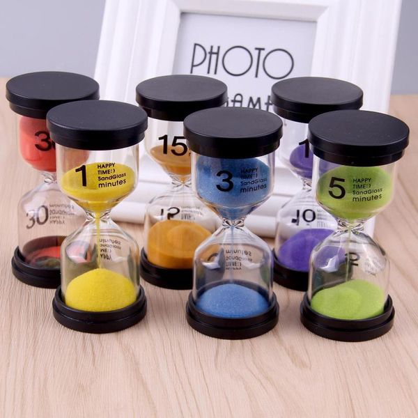 

other clocks & accessories 6pcs hourglass 1&3&5&10&15&30 mins sand clock timers sandglass for favor props cooking home decor children gift r