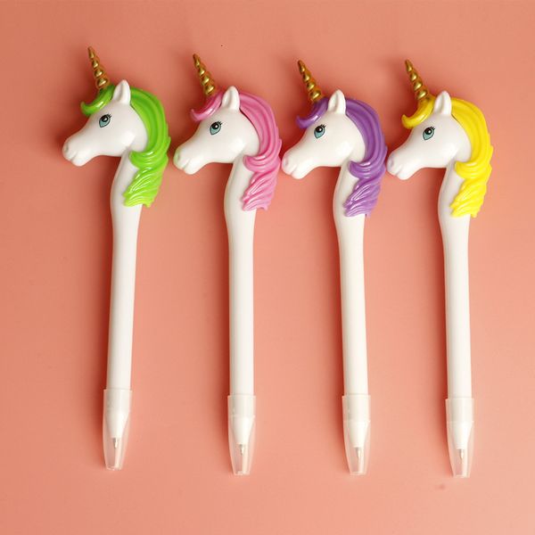 

pen simple new creative cartoon soft rubber unicorn gel business test water student stationery