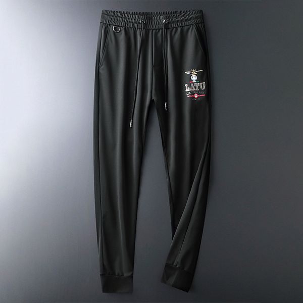 

pants fashionable the men's casual sports brand 2021 spring and summer wei small legged thin, Black