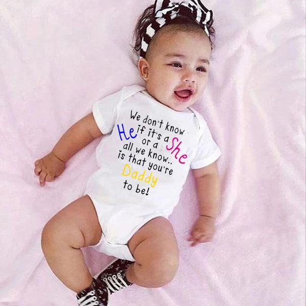 

rompers we don't know if it's he or she all is that you'er grandparents born baby boys girls bodysuit twins romper jumpsuits, Blue