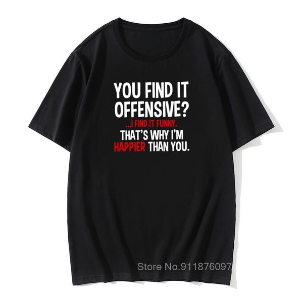 

men's t-shirts you find it offensive i funny humorous t-shirt gift t shirt letter retro short sleeve vintage tee shirts, White;black