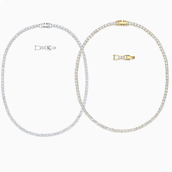 

gold and silver crystal adjustable lady necklace sweet romantic gift chains