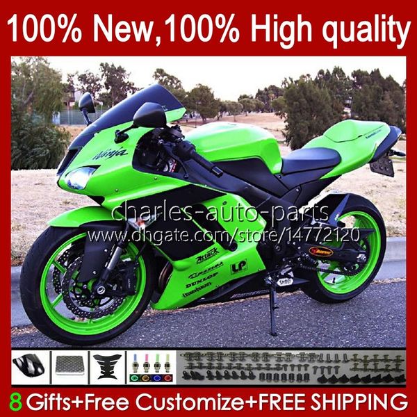 Fiere per moto per Kawasaki Ninja ZX-10R ZX1000 ZX 10R 10 R 1000 cc 2006-2007 Bodywork 14No.75 ZX1000C ZX10R 06 07 ZX1000CC 1000CC 2006 2007 Bodys kit verde