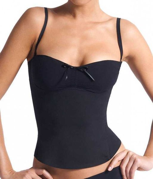 

waist tummy shaper body vt black gathered adjustable strap cami vt