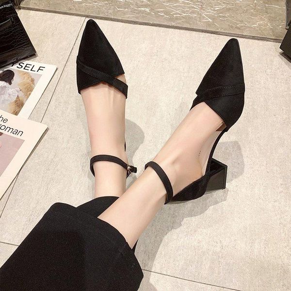 

summer style roman women's black sandals high heel pointed shoes m1794 dress