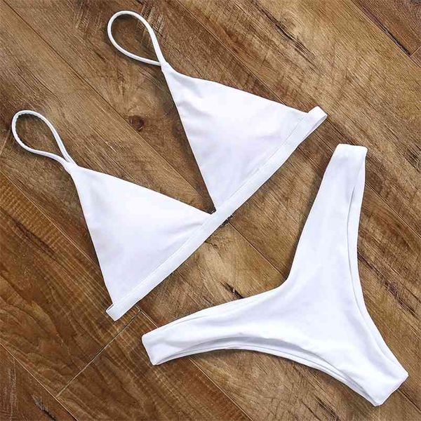 Mikro Mini Bikini Mayo Kadınlar Halter Push Up Set Yastıklı Sutyen Seksi Mayo Bandaj Swim Suit Brezilyalı Biquini 210629