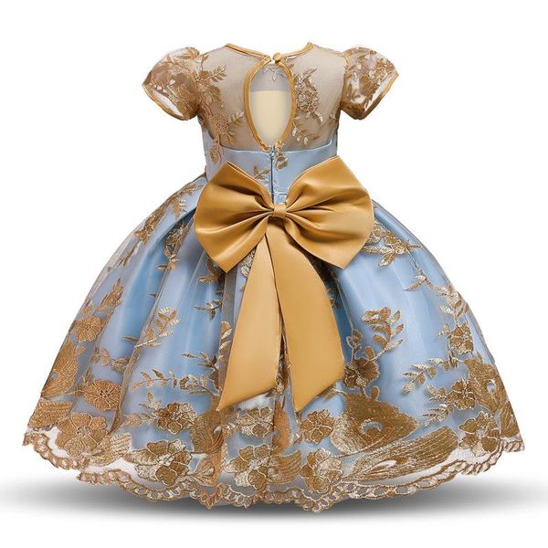 

girl's dresses retail 5264 embroidery princess party wedding tutu toddler baby girl dress summer kids for children clothing clothes, Red;yellow