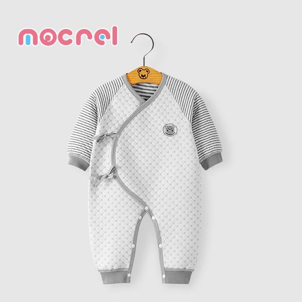 

born baby clothes fall and winter warm cotton pajamas more jumpsuits outfit girl rompers, Blue