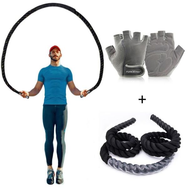 

jump ropes 3m fitness weighted rope 25mm heavy battle skipping strength training exercise building muscle