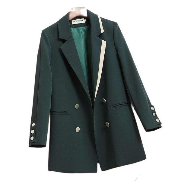 

women's suits & blazers fashion loose black suit jacket 2021 spring autumn blazer coats women clothing high-end ladies jackets d424, White;black