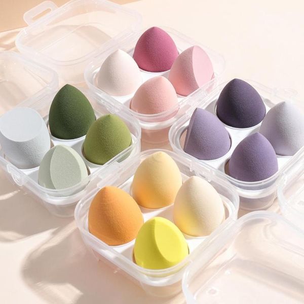 

sponges, applicators & cotton four color set beauty egg gourd water droplet cosmetic sponge tool wet and dry