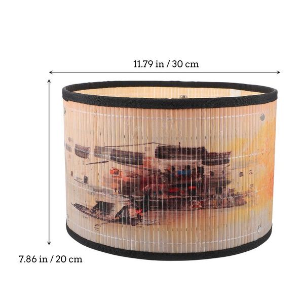 

lamp covers & shades 1 pc bamboo printing lampshade chandelier home decor
