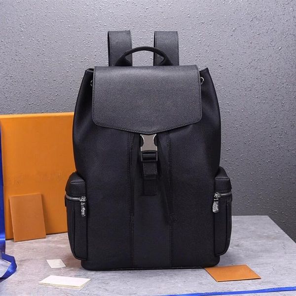 

backpack luxury design brand leather men's travel fashion soft black designer