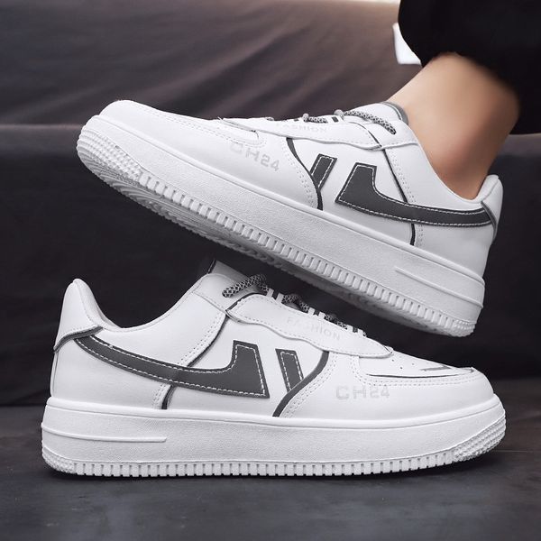 

air force no. 1 trend in autumn and winter 2021, versatile fashion sports small white board low sho, men's, Black