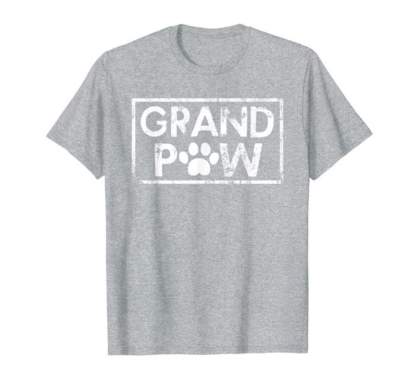 

grand paw dog owner grandpa fathers day t-shirt, White;black